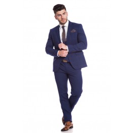 Costum Taylor, blue in carouri marron